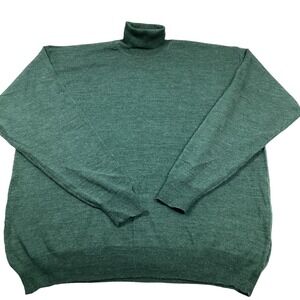 Albert Charles Green 100% Merino Wool Turtleneck Sweater XXL